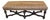 Cheetah Print Cowhide Covered Bench Ottoman W/ Nail Head Trim & Baluster Wood Base For Sale