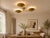 Handcrafted Solid Brass 3-Light Flush Mount Ceiling Fixture For Sale - Image 4 of 9