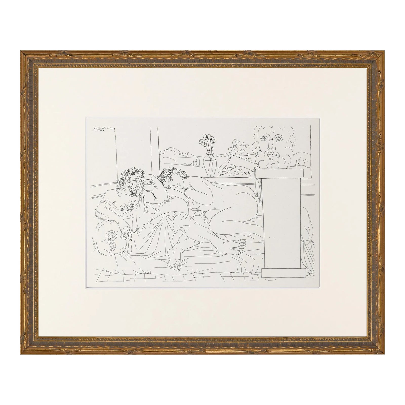 Vintage Pablo Picasso Vollard Suite Lithograph Print 1956