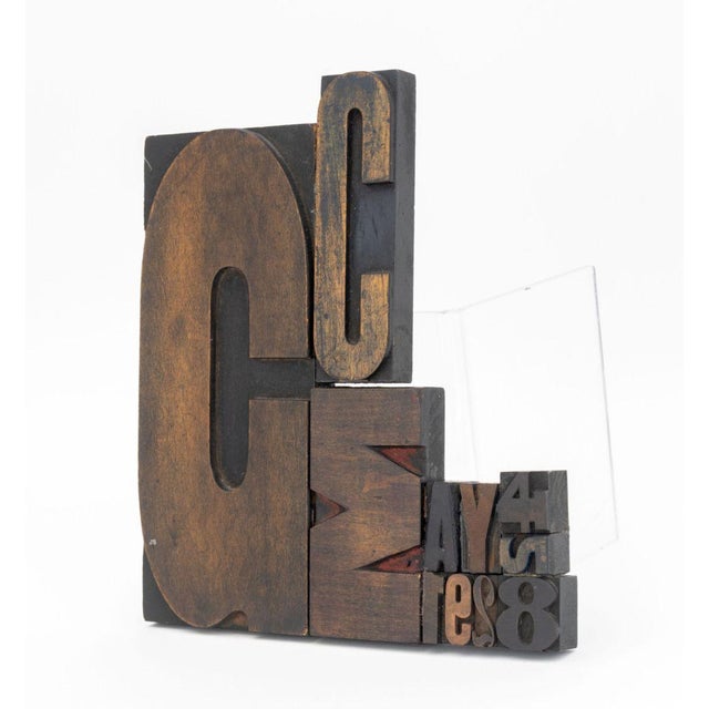 Antique Printer's Block Assemblage Sculpture, 1978 For Sale In New York - Image 6 of 8