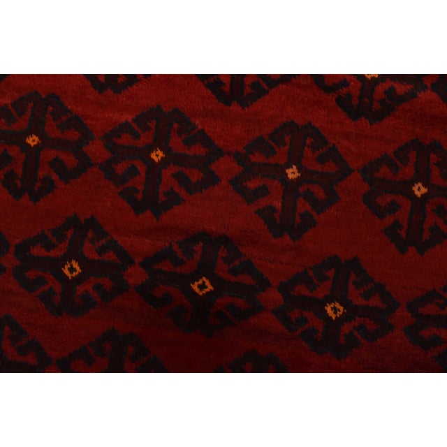 Textile Baloch Runner 5’4” X 12’8” Red Wool Vintage Tribal Hand-Knotted Rug For Sale - Image 7 of 13
