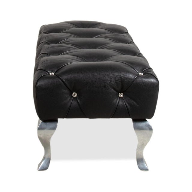 Marilyn Leather Stool in Black from Bretz For Sale - Image 10 of 12