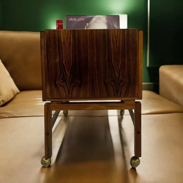 Rosewood Bar Trolley from Erling Torvits, Denmark, 1960s For Sale - Image 11 of 14