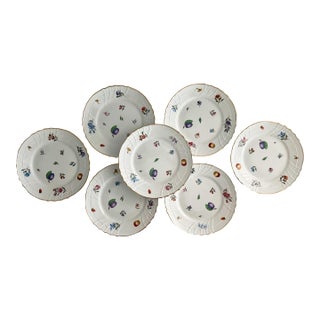 Richard Ginori Hand-Painted Luncheon Plates- Set of 7 For Sale