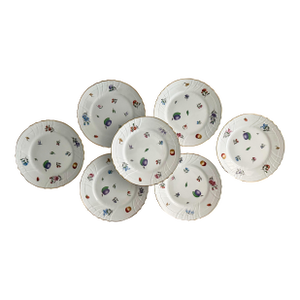 Richard Ginori Hand-Painted Luncheon Plates- Set of 7
