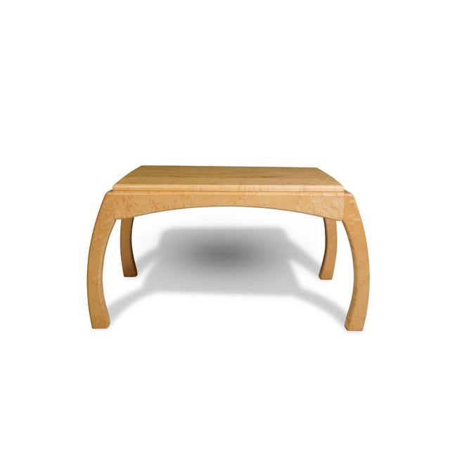 Mid 20th Century Solid Bird’s-Eye Maple Sculptural Coffee Table, Custom Studio Piece For Sale In San Francisco - Image 6 of 10