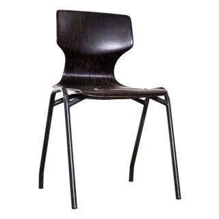 Laminated Ebonised Gun Metal Dining Chairs, 1960s For Sale