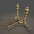 English Antique Brass Andirons Pair-Chippendale-Beehive-Claw Foot-Fireplace Dogs-Federal For Sale - Image 3 of 11