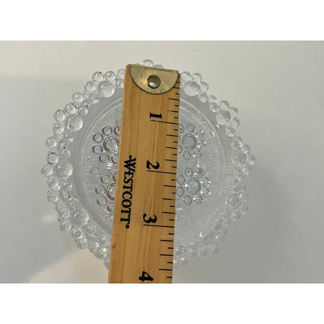 Transparent 1970s Masserini Barocco "Bubble Lace" Clear Glass Coasters, Made in Italy, Set of 5 For Sale - Image 8 of 9
