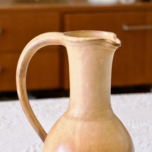 Large Handcrafted Stoneware Pitcher, 1920s For Sale - Image 3 of 8
