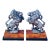 Antique Bronze & Wood Lion Bookend Pair For Sale