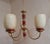 Vintage Chandelier with Brass and Cream-Colored Glass Shades, 1970s For Sale - Image 6 of 7