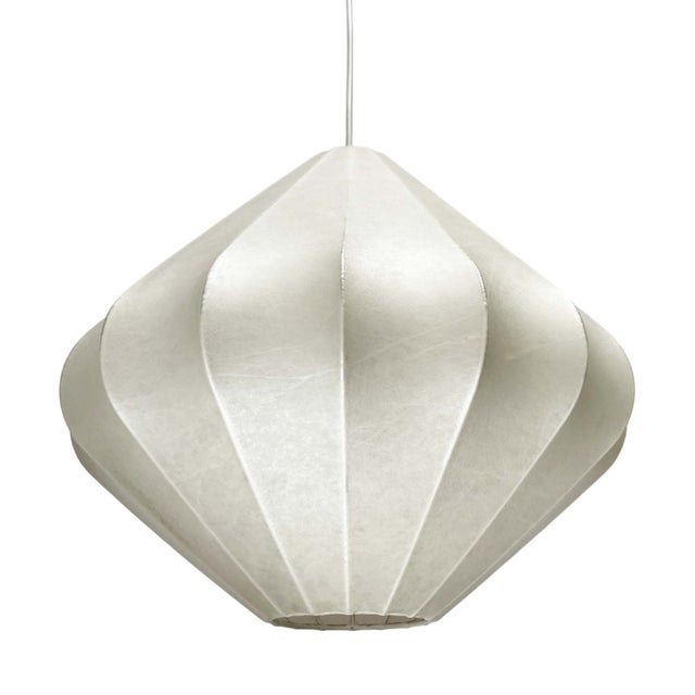 Mid-Century Modern Cocoon Pendant Lamp by Friedel Wauer for Goldkant Leuchten, Germany, 1960s For Sale
