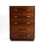t.h. Robsjohn Gibbings Widdicomb Walnut Spear Handle Five Drawer Chest Dresser For Sale - Image 9 of 18