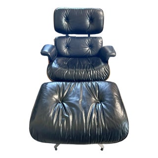 1970s Vintage Eames Chair & Ottoman For Sale