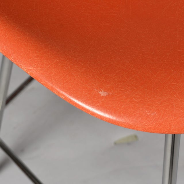 Charles Eames for Herman Miller Orange Fiberglass Counter Height Stools For Sale - Image 17 of 18