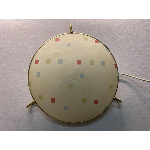 Mid-Century Ceiling Lamp with Graphic Pattern from Erco, 1950s, in Worn conditions. Designed 1950 to 1959 This piece has...