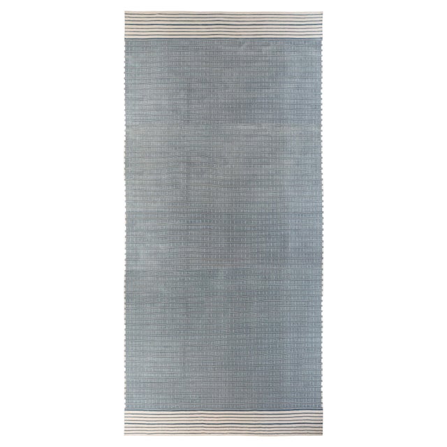 Modern Oversized Indian Dhurrie Flat Woven Cotton Rug Rug by Doris Leslie Blau For Sale