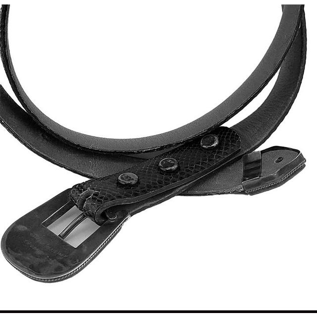 Rare Native American Zuni C & D Cooche Cooeyate Signed Inlay Sterling 2 Pc Ranger Lizard Belt For Sale In Las Vegas - Image 6 of 10