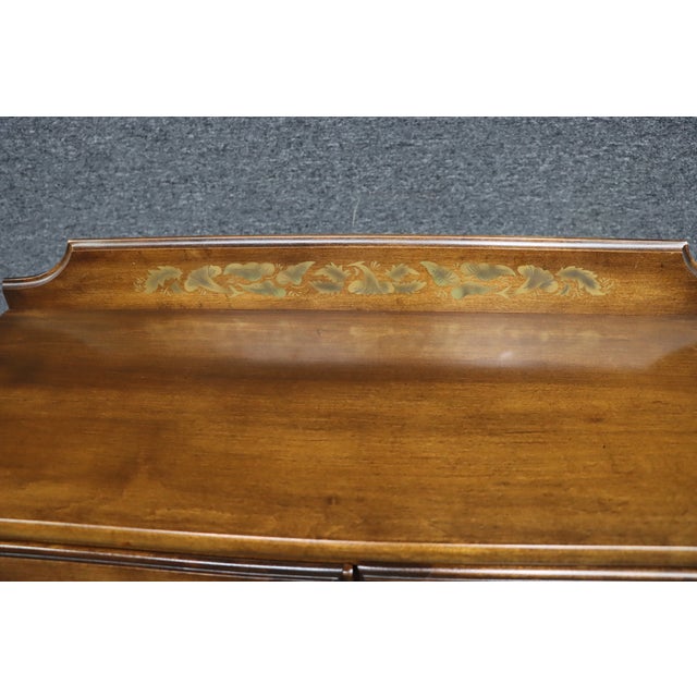 Late 20th Century Hitchcock Stenciled Maple Two-Door Console Cabinet For Sale - Image 5 of 12