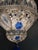 Empire Style Wall Sconces in Cut Glass and Cobalt Blue Glass, 1930s, Set of 2 For Sale - Image 4 of 5