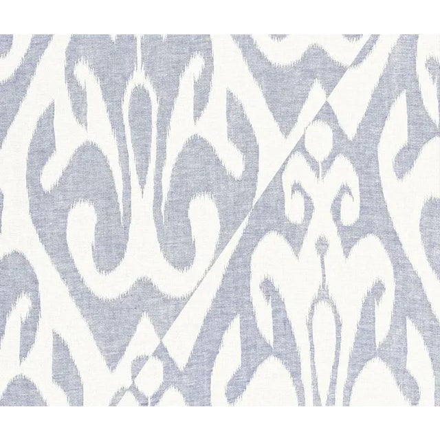 Schumacher Tokat Weave Fabric in Indigo For Sale