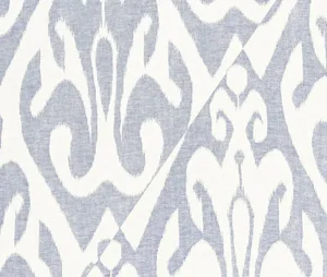 Schumacher Tokat Weave Fabric in Indigo