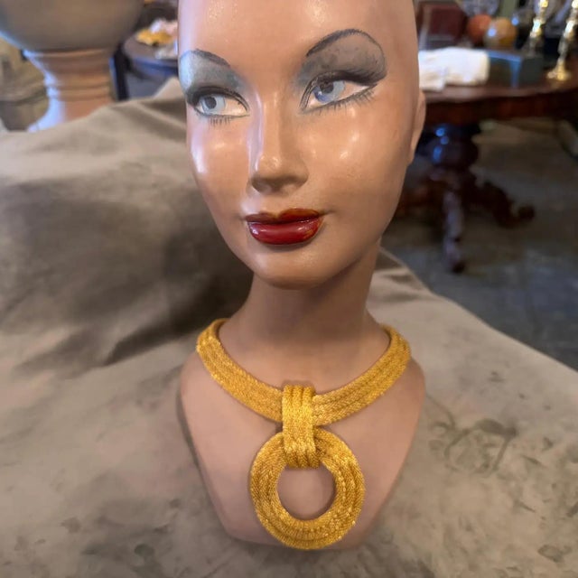 Metal A High Quality Vintage Costume Jewelry Gilded Metal Italian Necklace For Sale - Image 7 of 16