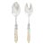 VIETRI Aladdin Brilliant Ivory Salad Server Set For Sale