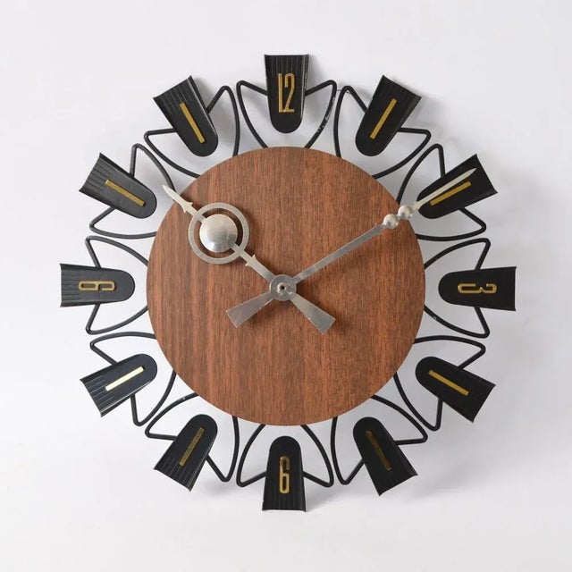 Vintage German Wall Clock from Exacta, 1960s For Sale - Image 6 of 6
