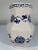 Small Chinoiserie Blue and White Hand Painted Vase For Sale - Image 4 of 11