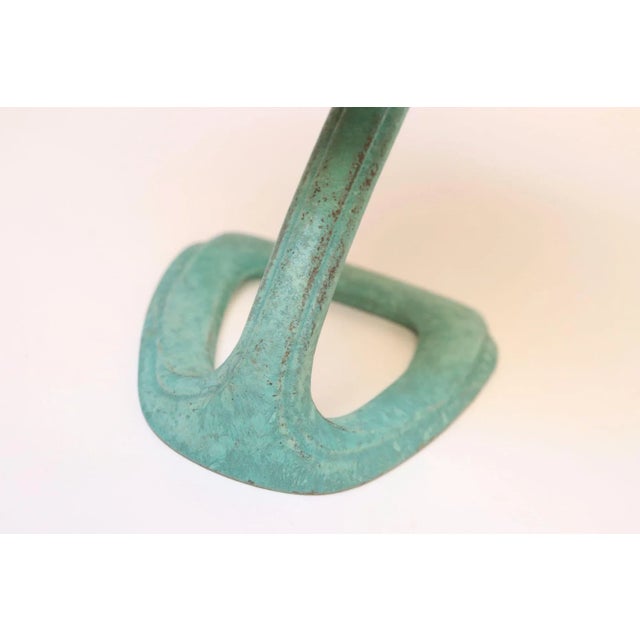 Art Deco Hammonds Six Inch Terrestrial World Globe on Verdigris Cast Metal Base For Sale - Image 18 of 18