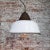 Industrial Industrial White Enamel, Cast Iron & Glass Pendant Lamp, 1950s For Sale - Image 3 of 6