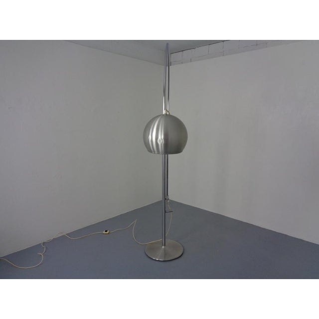 Silver Large Italian Arc Lamp, 1960s For Sale - Image 8 of 18