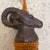 1970s Pair Ram Head Leather Wrapped Curtain Tieback Tassels For Sale In Miami - Image 6 of 11