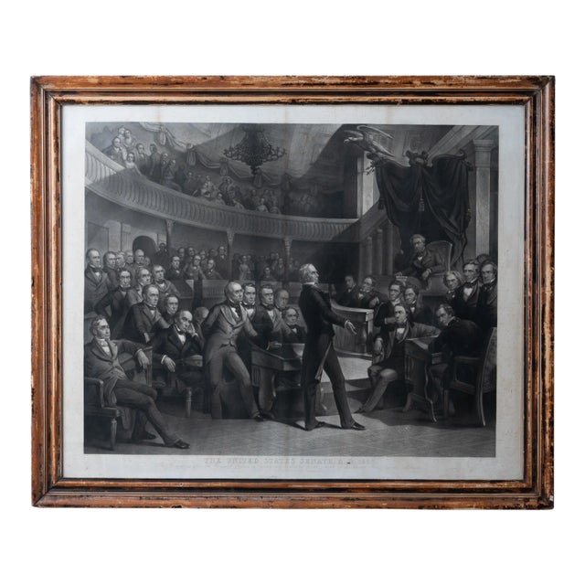 Rothermel “The United States Senate, a.d. 1850” Henry Clay Compromise Engraving For Sale