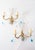 Metal French Brass Wall Sconces with Blue Glass Drops, 1950s, Set of 2 For Sale - Image 7 of 7