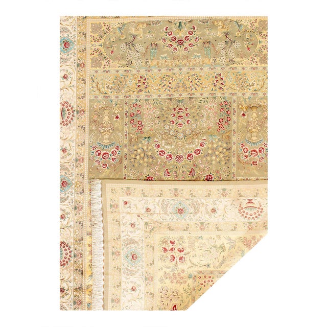 Traditional Pasargad DC Fine Hand Knotted Tabriz Design Rug For Sale - Image 3 of 3