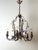 1930s Italian Gilt Iron Five-Light Chandelier with Porcelain Flowers, 1930 For Sale - Image 5 of 18