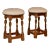 Pair of Edwardian English Upholstered Stools For Sale