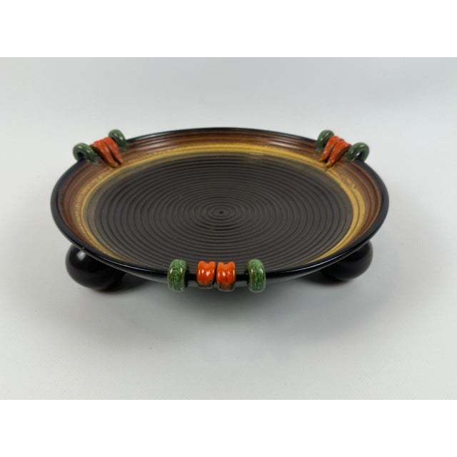 Vintage Hand Painted Ceramic Bowl, 1970s For Sale - Image 4 of 13