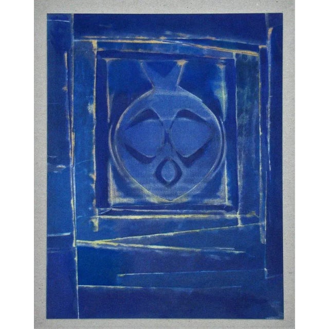 Max ERNST ( 1891 - 1976 ) Vase bleue, 1958 Edition stencil in colors on wove paper, unsigned. Executed in the year 1958...