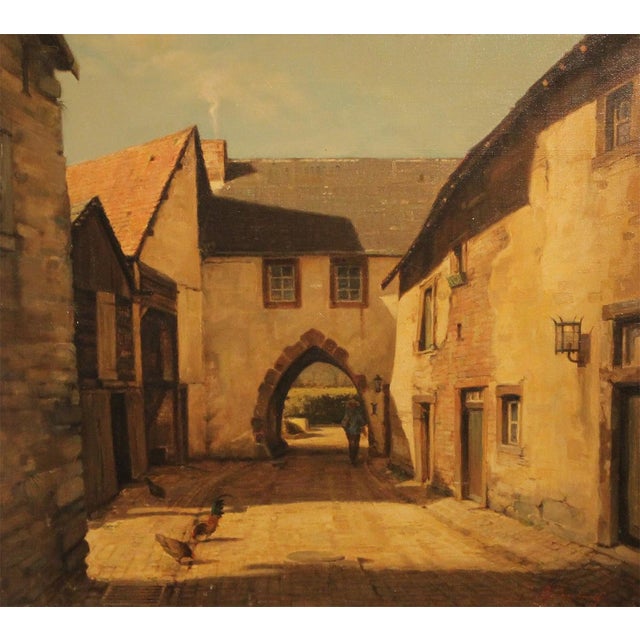 Wolfgang Grünberg, North Gate in Kronenburg, Mid-20th Century, Oil on Canvas, Framed For Sale - Image 8 of 8