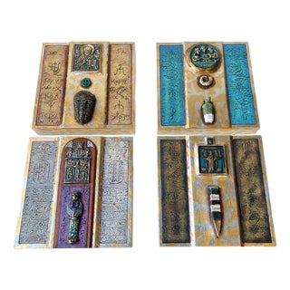 Modern Icons in Ceramic and Bronze by Mogens Leander, 2000s, Set of 4 For Sale