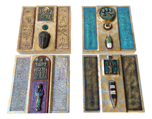Modern Icons in Ceramic and Bronze by Mogens Leander, 2000s, Set of 4