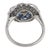 Art Deco Style Diamond Sapphire Platinum Ring, Size 6.5 For Sale In Los Angeles - Image 6 of 6