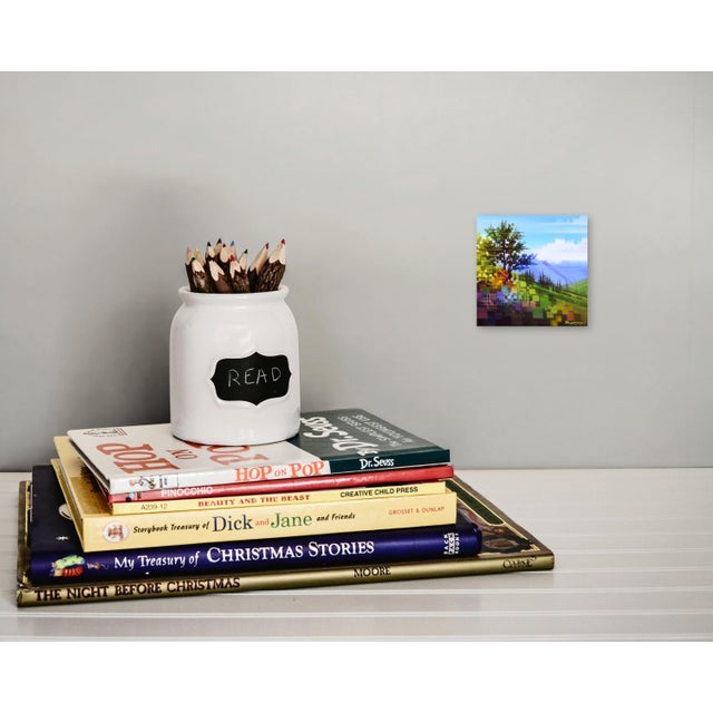 Paint A Colorful Afternoon by Michelle Condrat | Oil on Board Mountain Landscape For Sale - Image 7 of 8