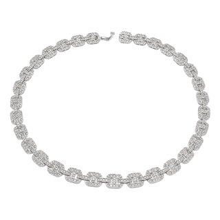 10 Kt White Gold 23 5/8 Designer Necklace 22' For Sale