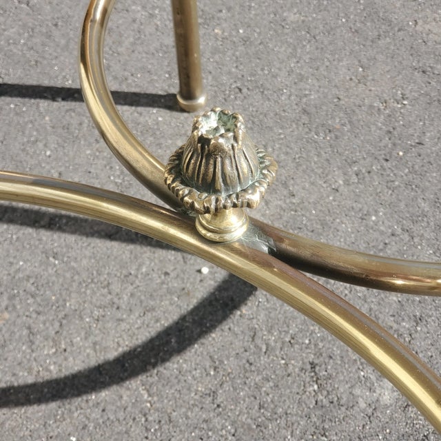 1950s An Italian Neoclassical Brass Single Side Chair - Vanity Chair For Sale - Image 5 of 8