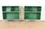Mid-Century Modern Thomasville Mid-Century Hollywood Regency Campaign Green Lacquered Bookcases on Hairpin Legs, Newly Refinished For Sale - Image 3 of 12